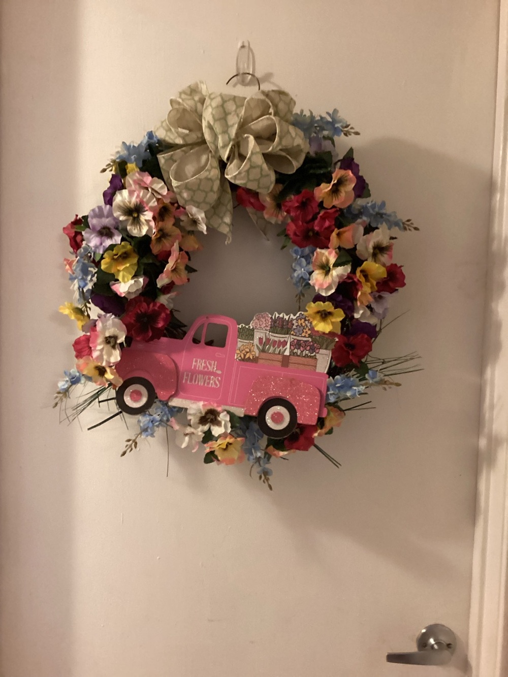 Homemade spring wreath